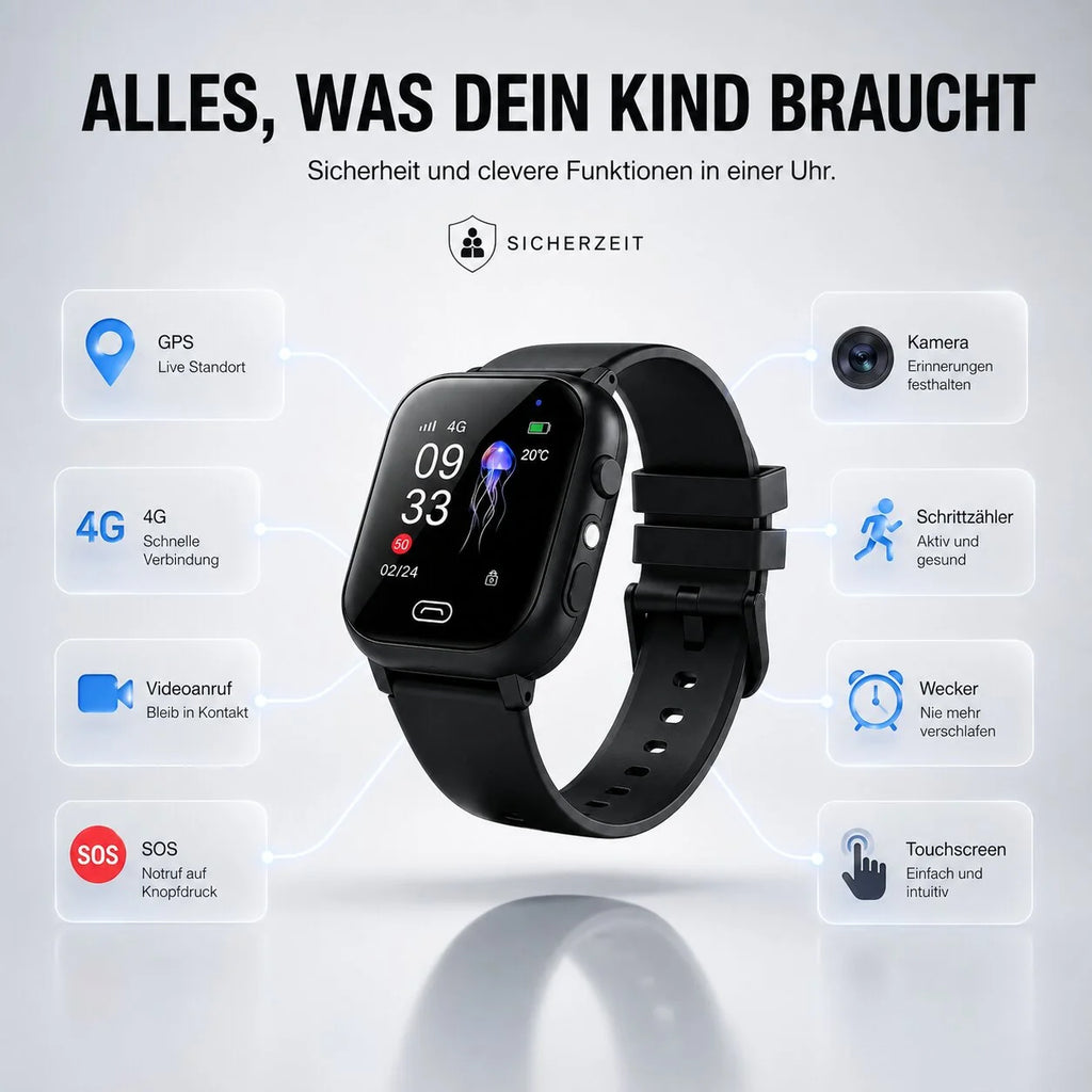 Kinder Smartwatch mit GPS | Sicherzeit