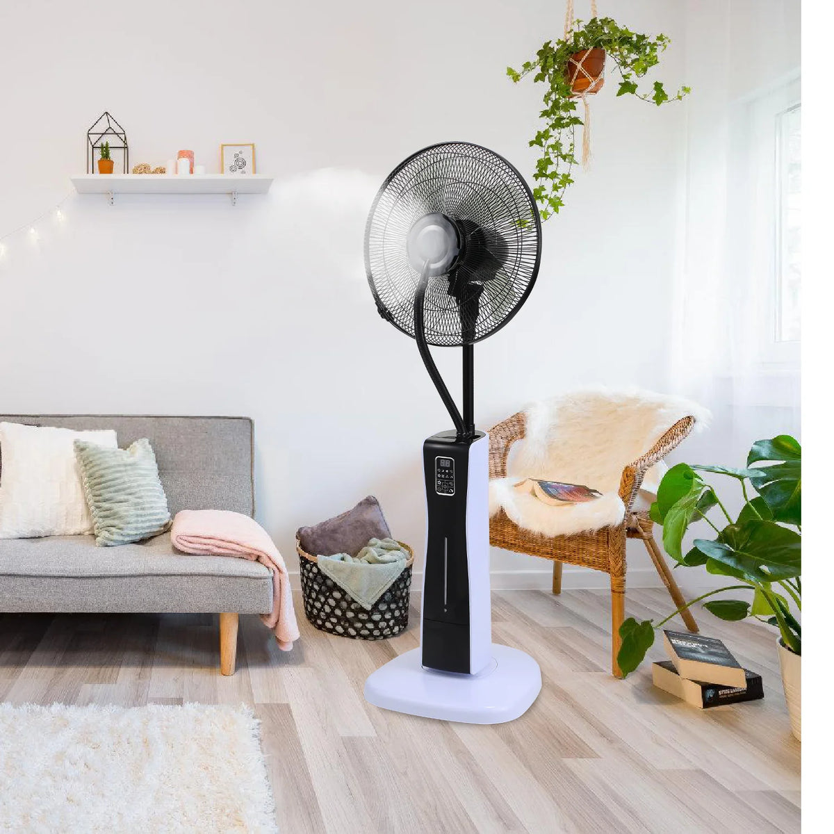 Sonnewelt Standventilator mit Wasserkühlung Ultraschall-Sprühnebel