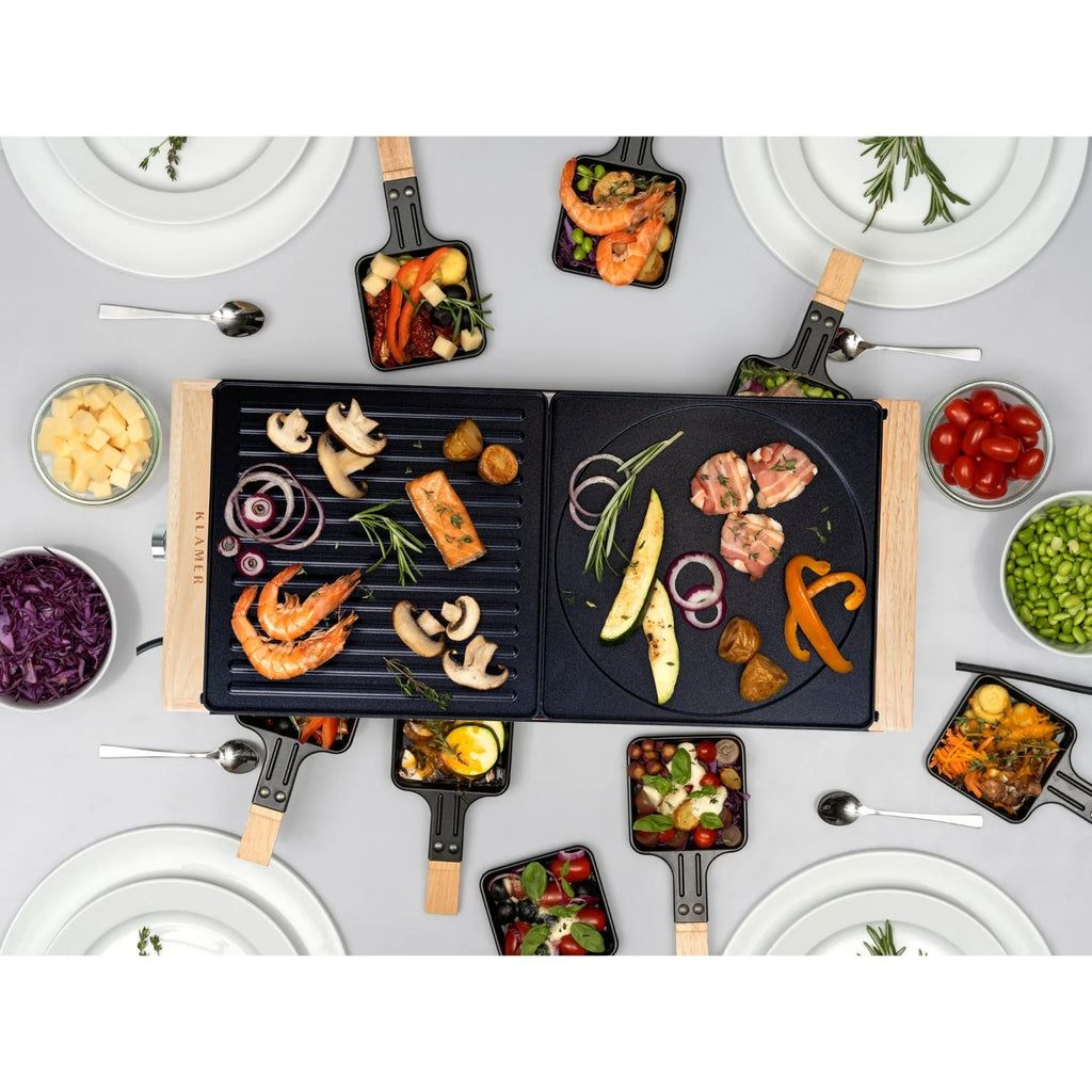 Raclette Grill Holz-Edelstahl
