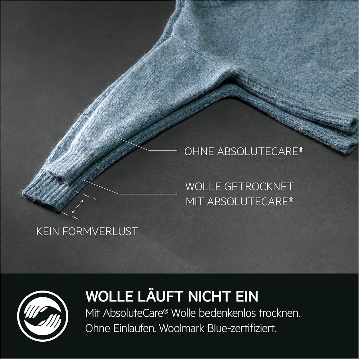 AEG Wärmepumpentrockner 8kg, Testsieger der Stiftung Warentest 2025, neue Energiekl. B, Serie 8000 AbsoluteCare Wolle-  und  Seidetrocknung, Reversierautomatik für Knitterschutz, Innenbeleuchtung TR8AMZ78