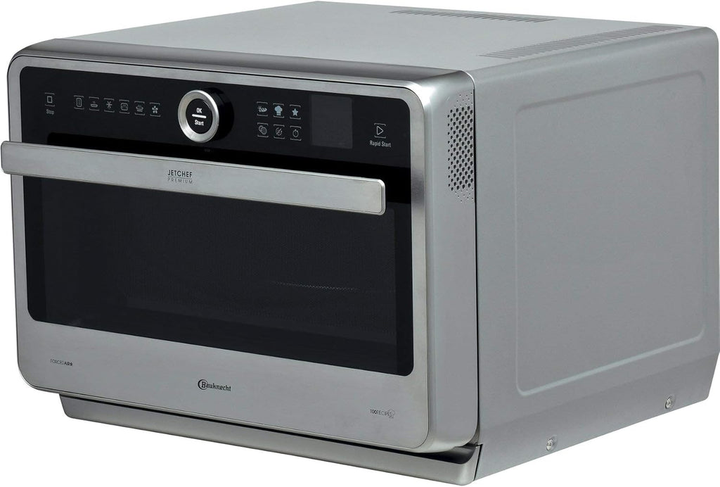 Bauknecht Jet Chef MW 179 IN Edelstahl 5in1-Multifunktionsmikrowelle/ 1000 W/ 33 L Garraum/Heißluft 1500 Watt/ Quartz Grill 1200 W/DualCrisp/ Dampfgaren/Schmelz- und Schnellauftau-Funktion
