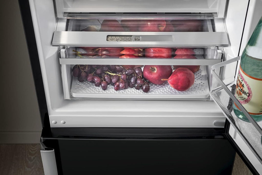 Bauknecht KGDNF 20C GDSX Kühl-Gefrier-Kombination/ C/201cm Höhe/158 kWh/Jahr/257L Kühlteil /98L Gefrierteil/leise 39dB /DualCool Total NoFrost/Fresh Zone+/Active Fresh Pro/Fresh Zone 0 Degree Schwarz