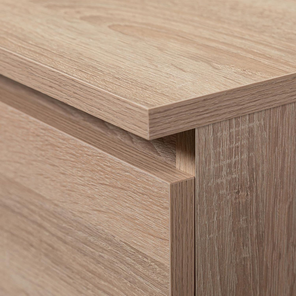 AKORD Kommode K 160 cm | 4 Schubladen und 2 Türen | für Wohnzimmer Schlafzimmer Schrank Wohnzimmer | Modernes Funktionelles Design | Schichtstoffplatte 16mm | Farbe Sonoma