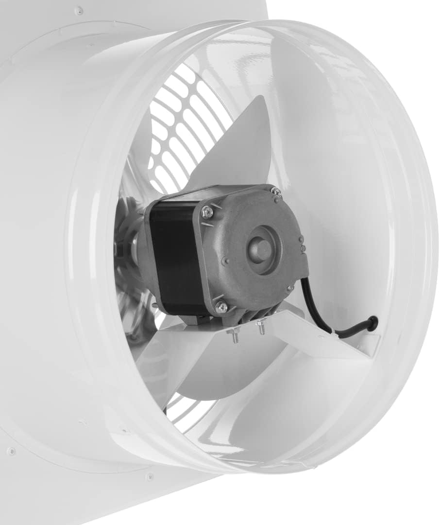 Ø 315mm Wand befestigter Abluftventilator Rohrlüfter Wand Niederdruck Ventilator Wandflansch Zu-Abluft Ø 315mm Weiß metall