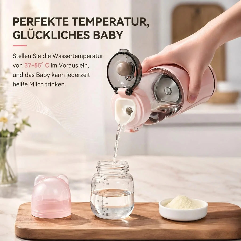 Tragbarer Flaschenwärmer für Babyflaschen mit LED-Anzeige | FläschWärme