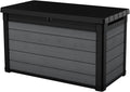 Keter Gartenbox Cortina 100 g, Oberfläche in Holzoptik, Farbe Grau, Fassungsvermögen 380 l, 122,9 x 62,1 x 70,6 cm