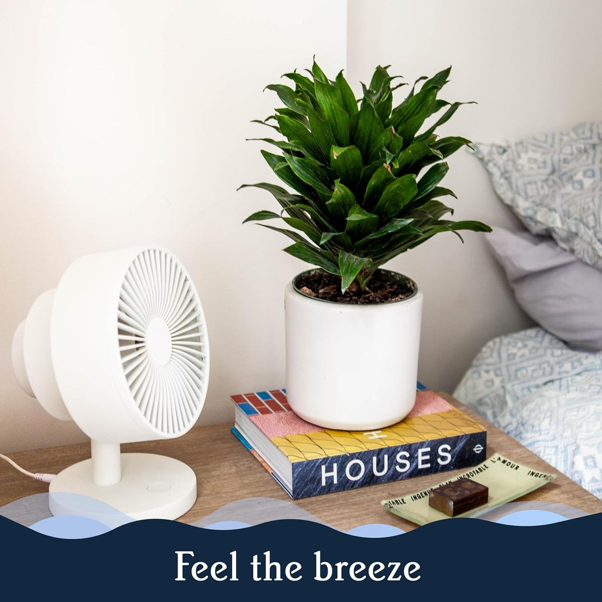 Windmill Amazon Smart-Luftzirkulator und Ventilator mit Fernbedienung und WLAN/App, 18 dB, flüsterleise und dreischichtiger Luftstrom, Farbe: Marine