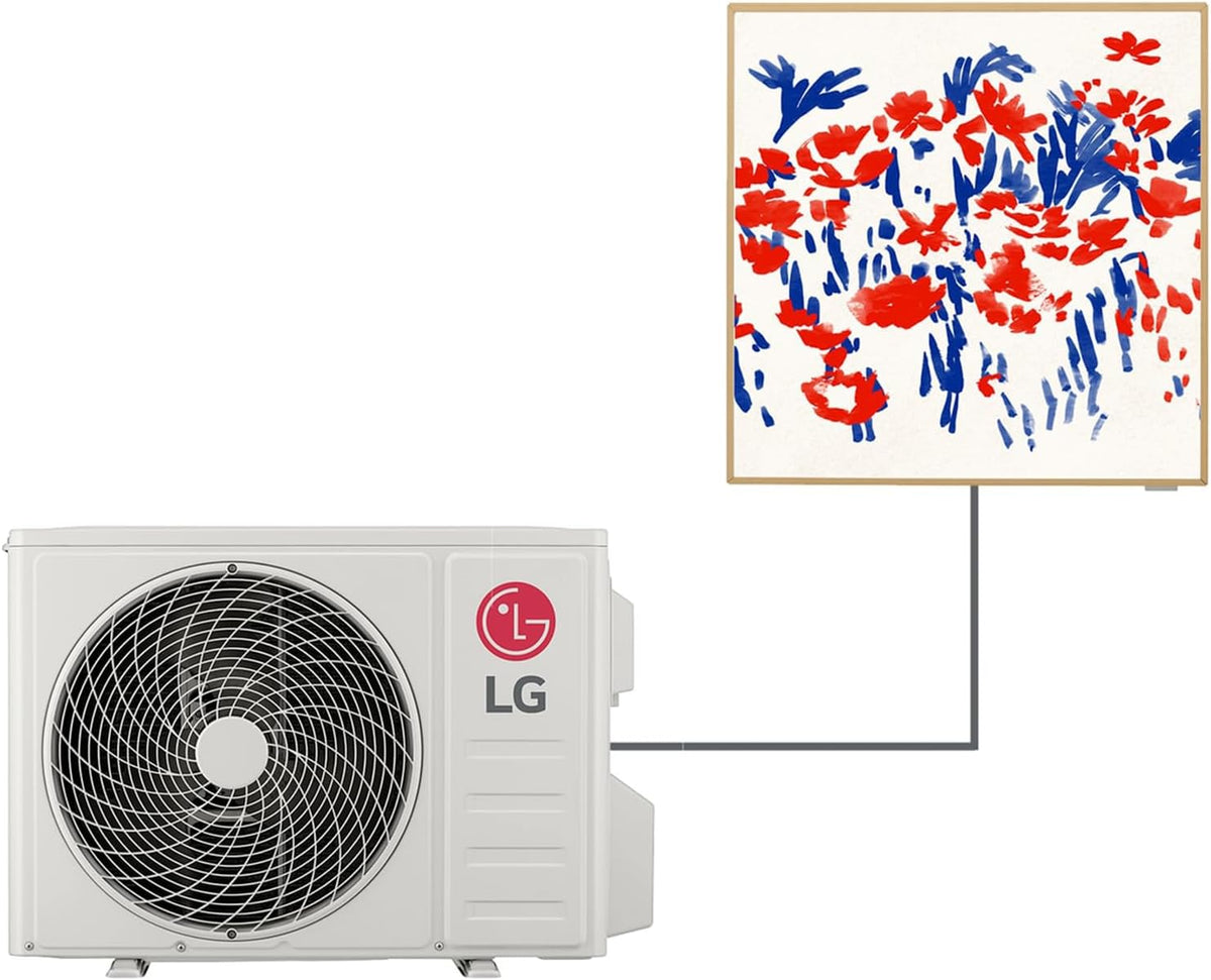 LG Mono Split Klimaanlage ArtCool Gallery Photo A12GA1, Wandklimagerät 12000 Btu mit Wärmepumpe, Personalisierbares Frontpanel, WiFi, A++/A+