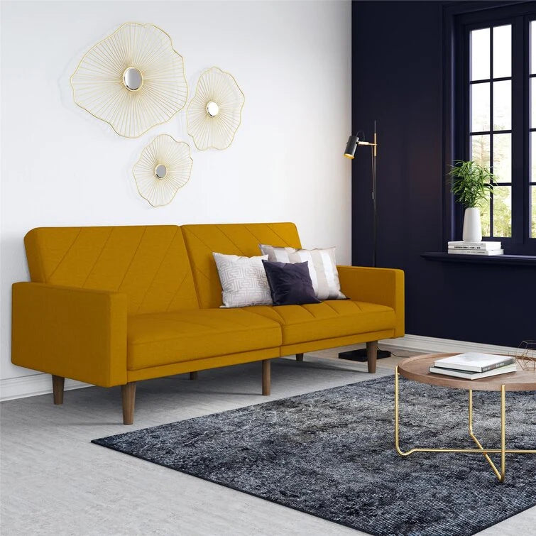 Adria Twin 78.5” Wide Split Back Convertible Sofa
