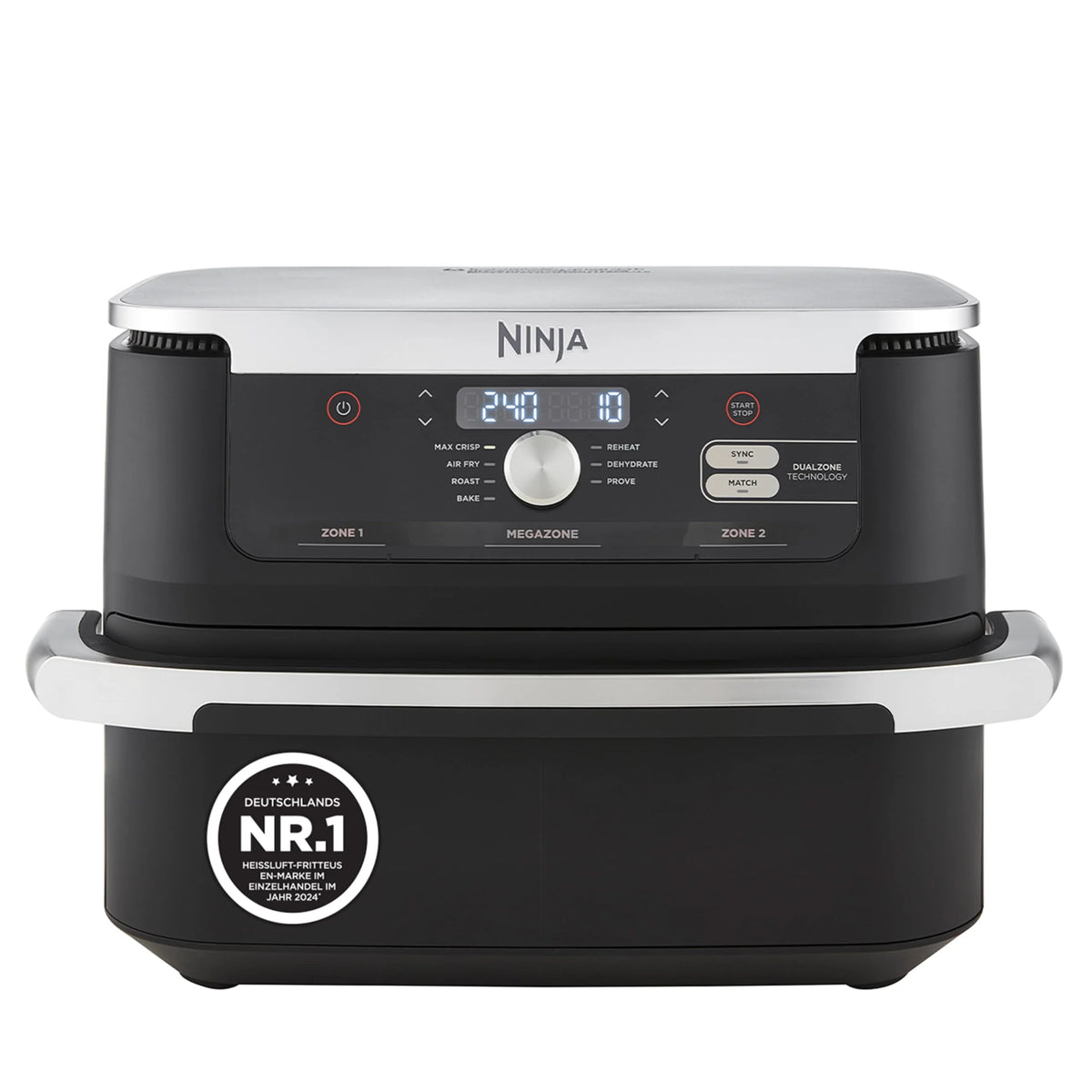 Ninja AF500EUCP Foodi FlexDrawer Heißluftfritteuse 10,4L – 7 Funktionen, Dual Zone, 2470W, Schwarz/Kupfer