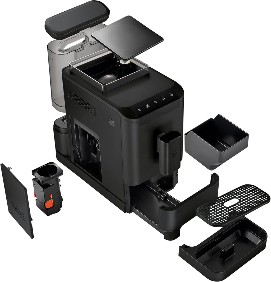 Tchibo Kaffeevollautomat Esperto2 Caffè mit 2-Tassen-Funktion für Caffè Crema und Espresso, Granite Black - INKLUSIVE Kaffeeprobierset GRATIS