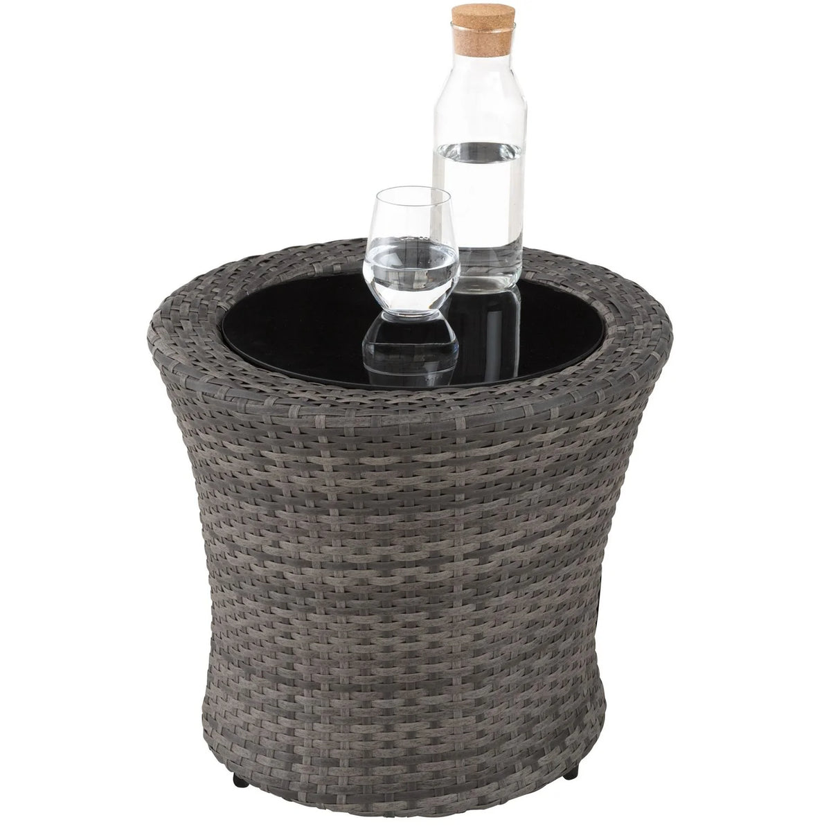 Conjunto De Ratán Y Aluminio Nizza - Gris