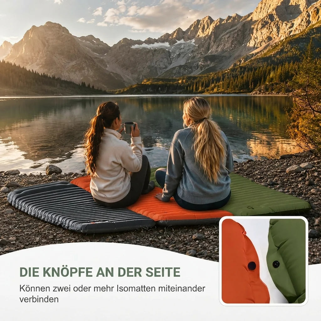 Aufblasbare Luftmatratze mit Fußpumpe | Trittluft
