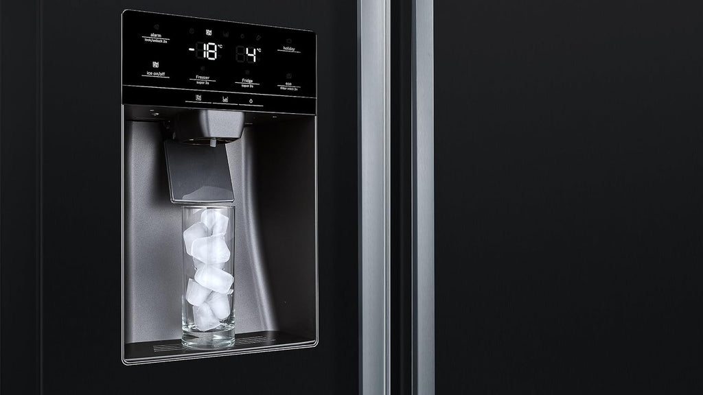 Bosch KAD93ABEP Serie 6 Amerikanischer Side-by-Side Kühlschrank, 178,7 x 90,8 cm, 371 L Kühlen & 191 L Gefrieren, Eis- und Wasserspender mit Wasseranschluss,No Frost, XXL-Fassungsvermögen