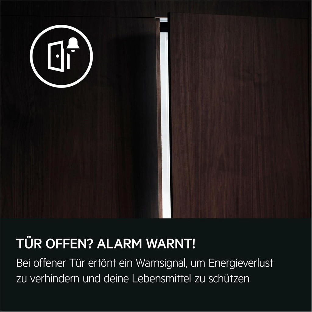 AEG Einbau-Kühl-Gefrierkombination 144.6x56 cm, Serie 5000 ColdSense – Sensoren schützen Frische, 160 L Kühlen & 57 Liter Gefrieren, LowFrost – weniger Eisbildung, LED, Schlepptür, D, TSC5S141DS