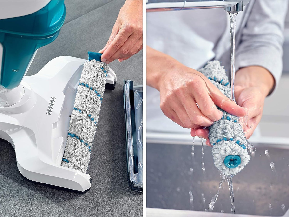 Leifheit Set Akku Saugwischer Regulus Aqua PowerVac inkl. Zubehör, saugen und wischen, Leichter Nasssauger mit leistungsstarken 24V, kabelloser Waschsauger mit 22min Akku-Laufzeit und Standfunktion