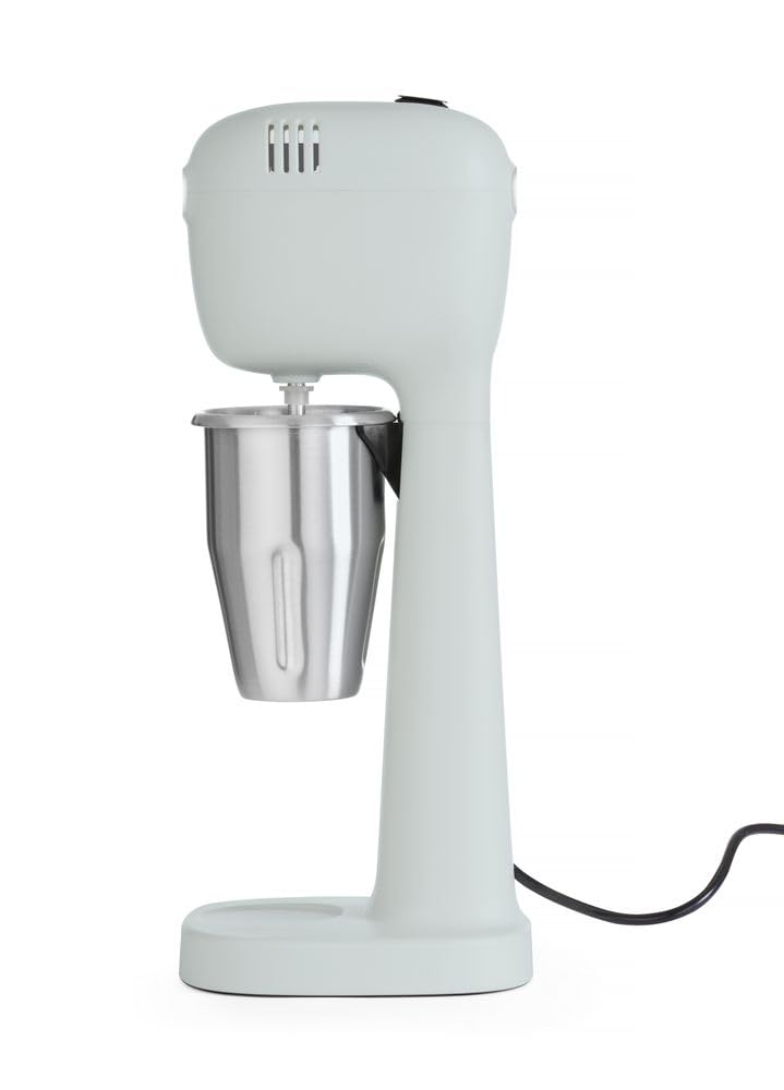 HENDI Milchshake Maker, Inkl. 2 Mixbechers (Edelstahl und Polykarbonat) und 4 austauschbaren Rührwerken, Drink mixer, Frappés, Getränkemixer, 230V/400W, 170x196x(H)490mm, Karamell