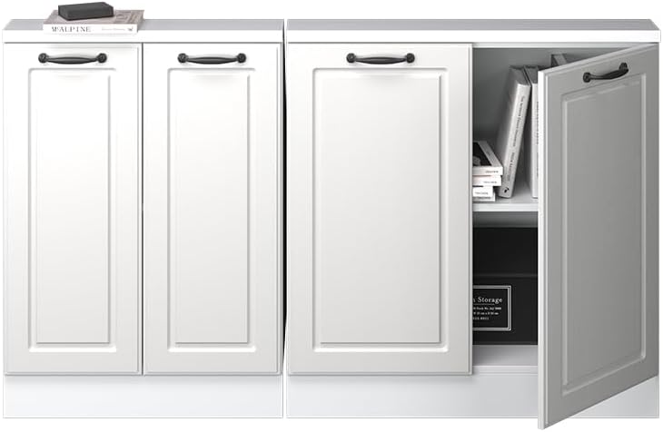 Vicco Dachschrägenschrank-Set Rion, Weiß Landhaus/Weiß, 2er Set