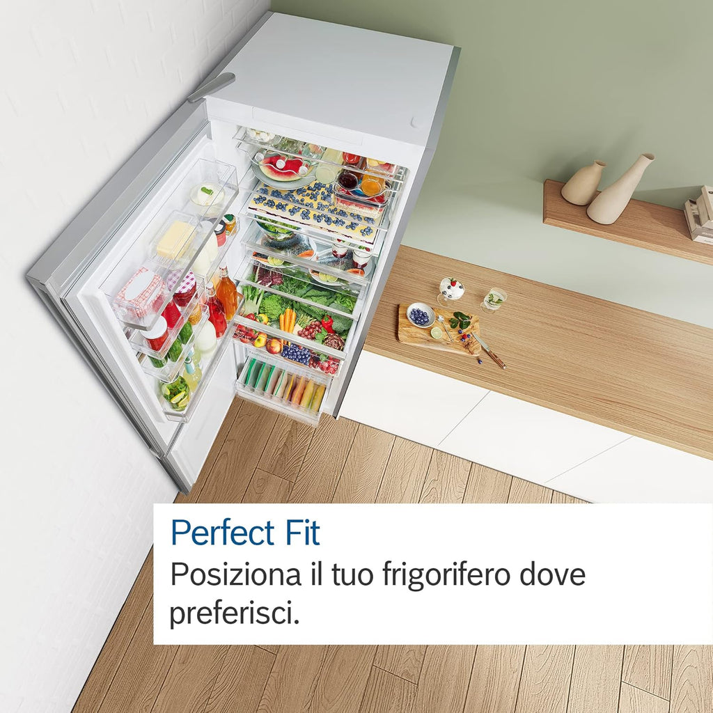 KGN362LDF Serie 4 Kühl-Gefrier-Kombination, 186 x 60 cm, 218 L Kühlen + 103 L Gefrieren, NoFrost nie wieder abtauen, VitaFresh XXL längere Frische, LED-Beleuchtung gleichmäßige Ausleuchtung