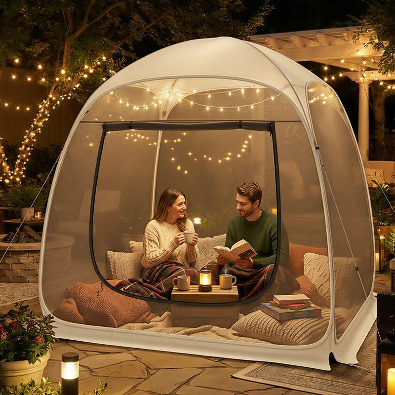 2-4 Person Portable Screen House Tent, Camping Tent with Netting