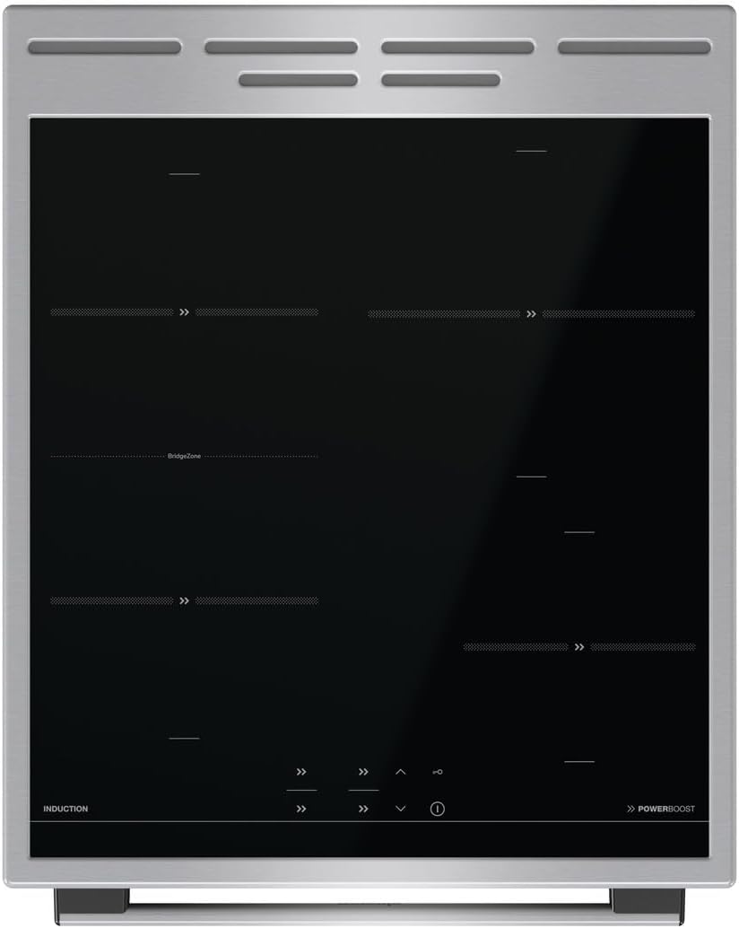 Gorenje GEIT5C61XPG Elektro-Standherd mit Induktion /50cm Breite /70 Liter/Pizza Funktion/FrozenBake/AirFry/MultiAir Technologie/HomeMade Backofenform/AquaClean/FastPreheat/Bigspace/Edelstahl