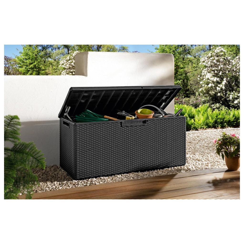 LIVARNO home Gartenbox 340 l, PreZero, mit Gasdruckfedern - B-Ware sehr gut