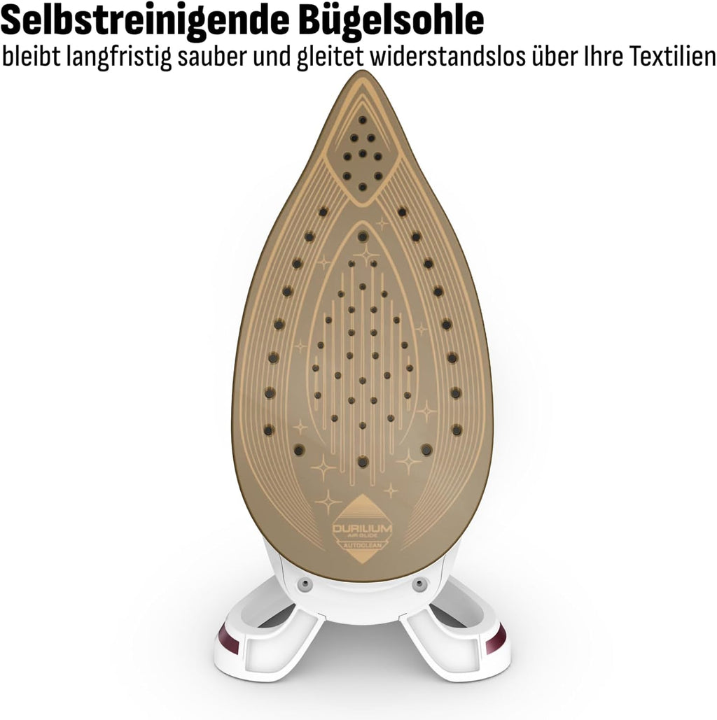 Tefal Dampfbügelstation Pro Express Ultimate, 7,7 Bar, 155 g/Min. Kontinuierlicher Dampf, 500 g/Min. Extra-Dampfstoß, 2600 Watt, Kalk-Kollektor, Bügeleisen Dampfstation, weiß/grau, GV9567