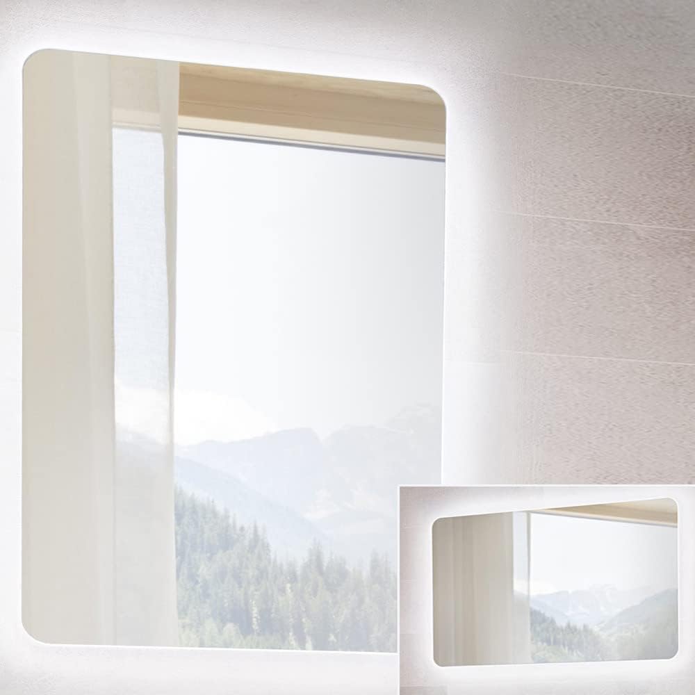 Lomadox Badmöbel Set, Hochglanz weiß mit Wotan Eiche Nb., 80 cm Waschtisch-Unterschrank mit Keramik-Waschbecken, 50 cm LED-Spiegel, Hochschrank & 3 Hängeschränke