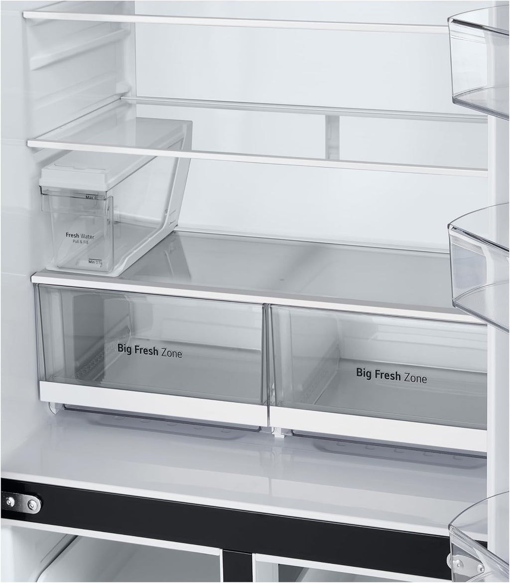 LG GML861EPPE SLIM Side-by-Side Kühlschrank mit Gefrierfach (506 L, Energieklasse E) mit Eis- und Wasserspender, UVNano, Total No Frost, Silber