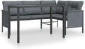 SKM 2-TLG. Garten-Essgruppe Anthrazit Stahl, Weight: 34.8 kg, 3187259