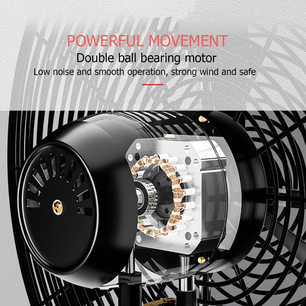 Wandventilator Mit Aluminiumflügeln/120°-Oszillation, Robuster Industrie-Wandventilator Aus Metall Für Außenbereiche, Gewerbe, Garagen, Lagerhallen, Werkstätten, Fabriken, 750 Mm, 500 Mm