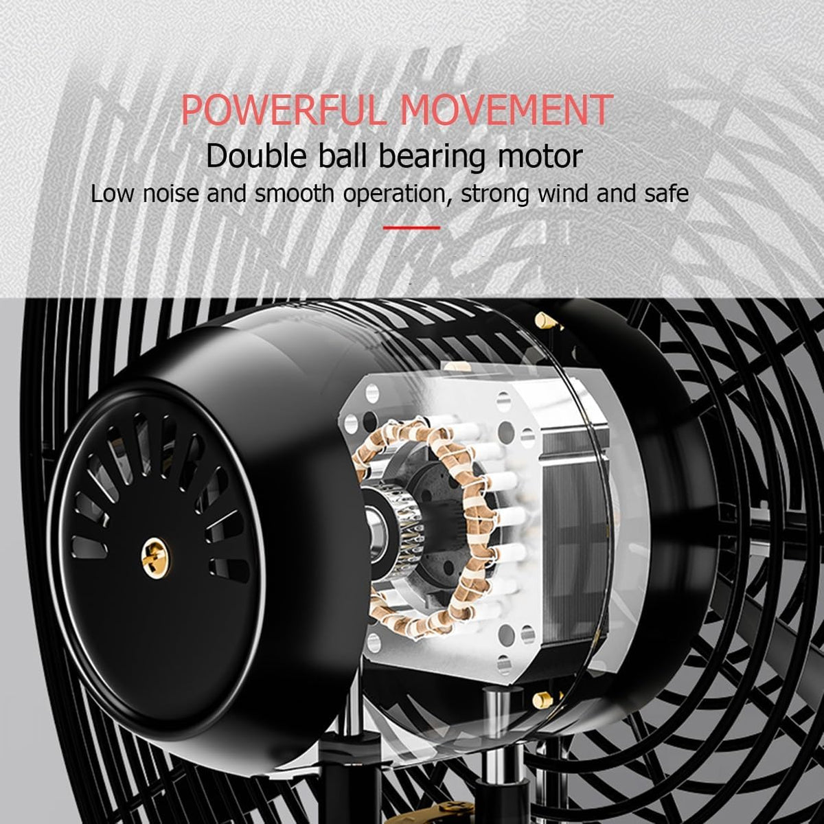 Wandventilator Mit Aluminiumflügeln/120°-Oszillation, Robuster Industrie-Wandventilator Aus Metall Für Außenbereiche, Gewerbe, Garagen, Lagerhallen, Werkstätten, Fabriken, 750 Mm, 500 Mm
