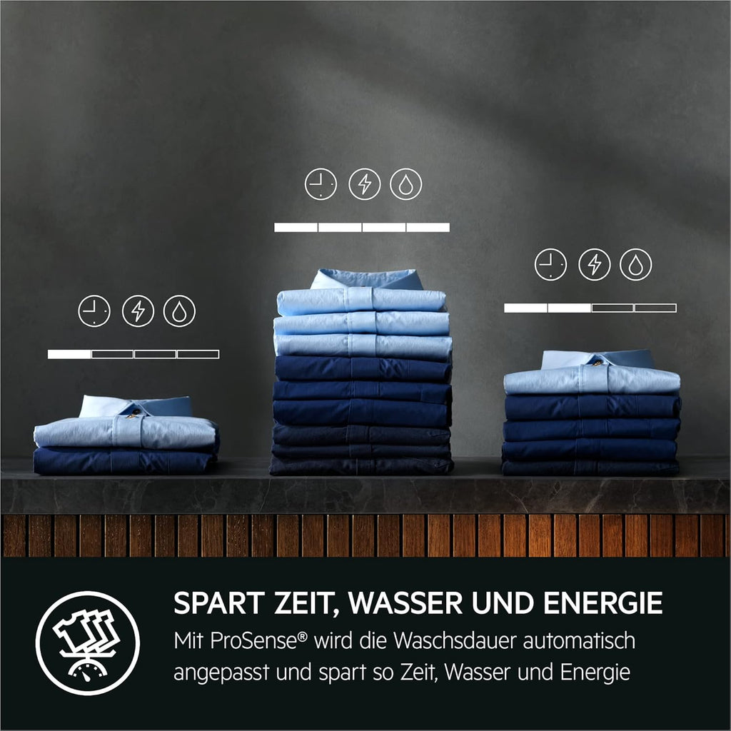AEG Waschmaschine, 8,0 kg, Leise, Mengenautomatik, Nachlegefunktion, Kindersicherung, Schontrommel, Wasserstopp, 1600 U/min, L6FBA51680
