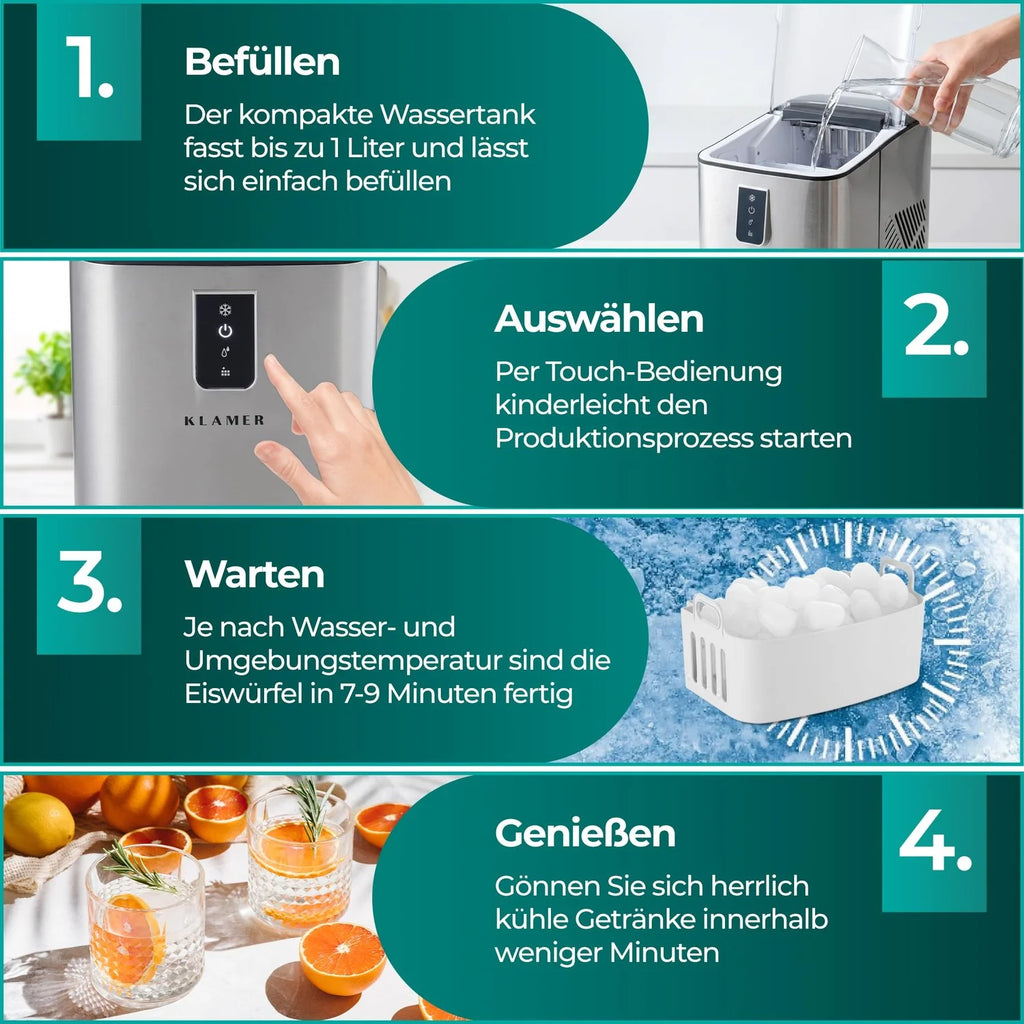Eiswürfelmaschine 1L