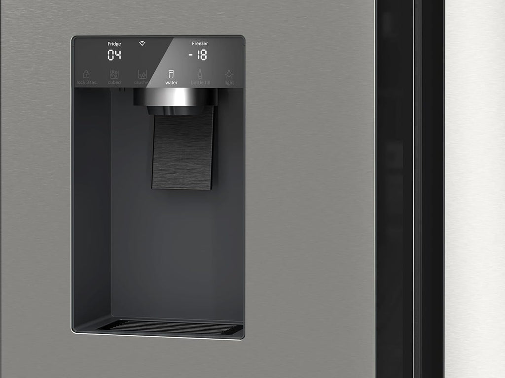 Bosch KFI96APEA, Serie 6, Smarter French Door Kühlschrank, 183 x 90,5 cm, 375 L Kühlen + 199 L Gefrieren, noFrost, Eis- und Wasserspender, Big Box, VitaFresh XXL 0º, AntiFingerprint, Gebürsteter Stahl
