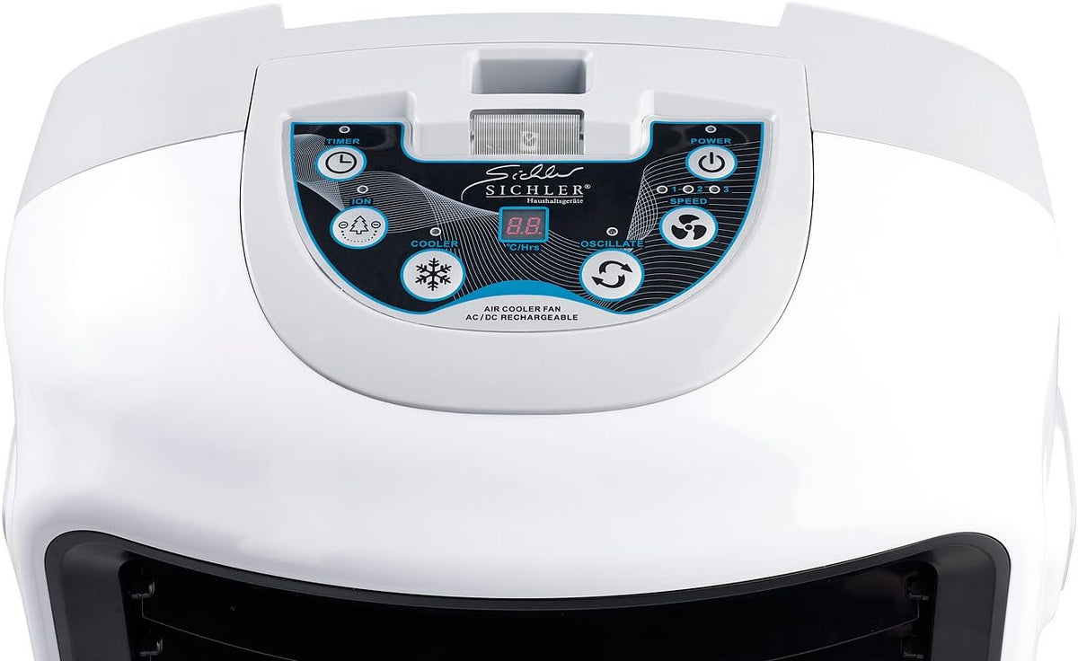 Sichler Haushaltsgeräte Kühllüfter Wohnung: Verdunstungs-Luftkühler LW-550 mit Ionisator und Timer, 20 l, 110 Watt (Wasserverdunster Kühlung, Raumkühler mit Ionisator, Air)