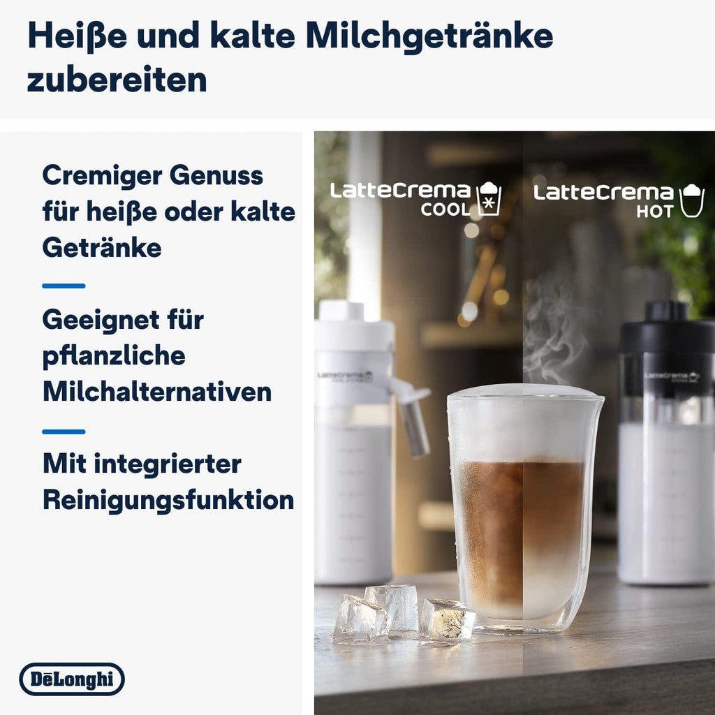De’Longhi Eletta Explore - Perfetto Kaffeevollautomat mit LatteCrema-Milchaufschäumer, 40 Getränke auf Knopfdruck, farbiges Touch-Display, Dunkelgrau (ECAM452.57.G)