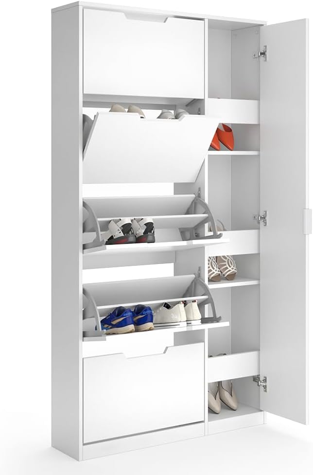 Vicco Schuhkipper Luca, Schuhregal, Weiß, 22 x 169 cm