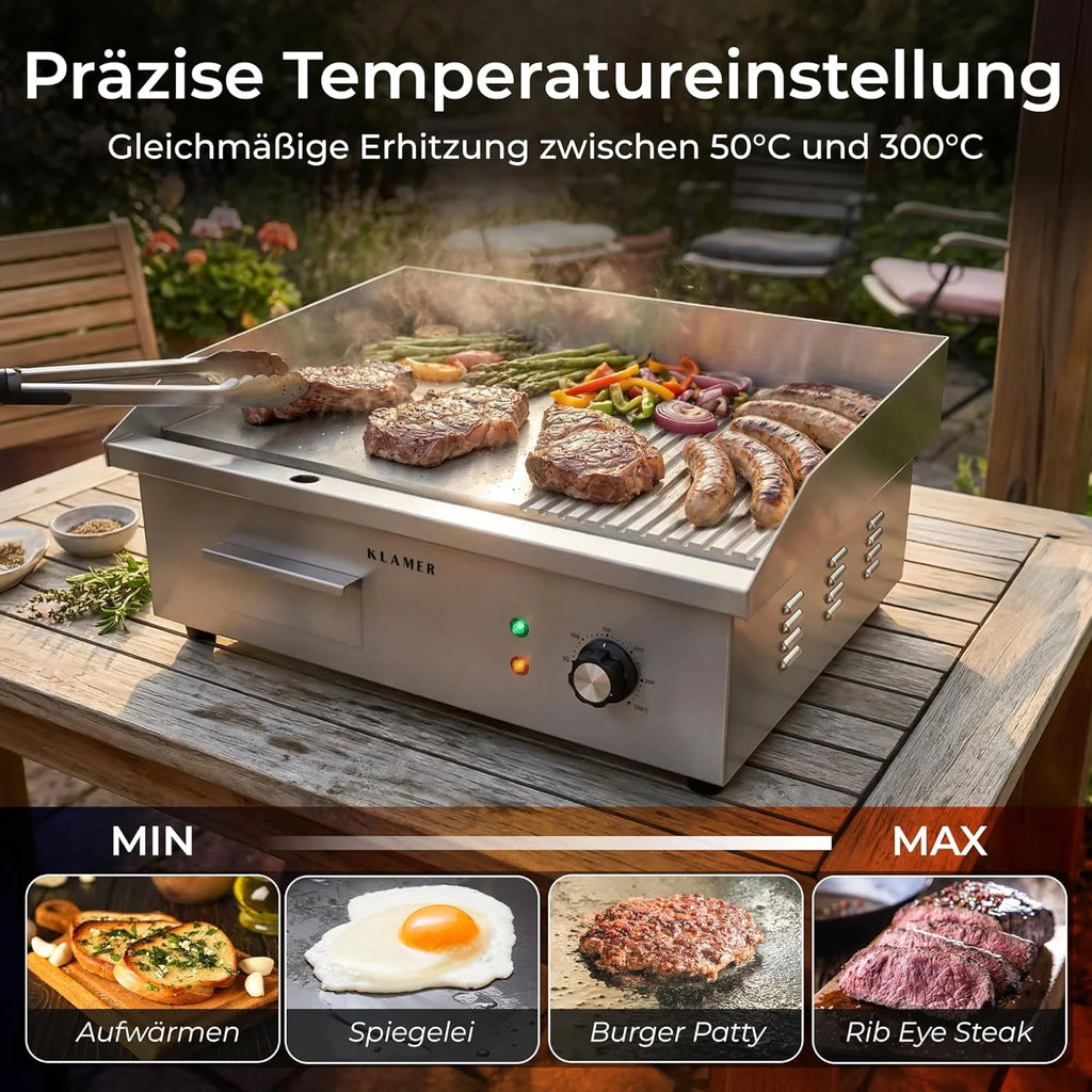 Elektrogrill Edelstahl 3000