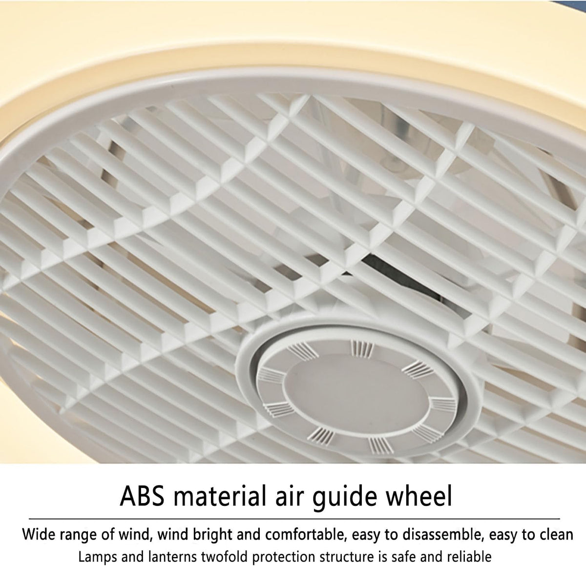 ASJK Deckenlampe mit Ventilator, 72 W, 7200 lm Leise Moderne Led Mit Fernbedienung Timer Ventilator Deckenleuchte Ventilatorlicht Für Wohnzimmer Schlafzimmer, Kaffee