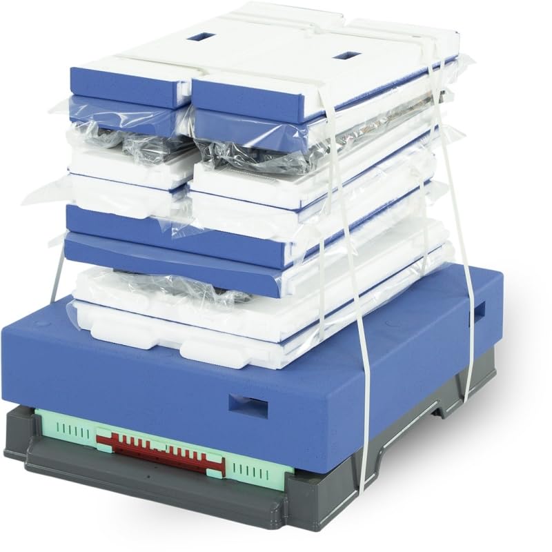 LYSON Bienenbeute Styropor Dadantbeute Dadant Beute OPTIMA Bienenstock-Set mit niedrigem Varroa-Kunststoffboden (DUNKELBLAU) für die Selbstmontage (Passende Rahmen:47×43,5x30cm;47×43,5x14,5cm)