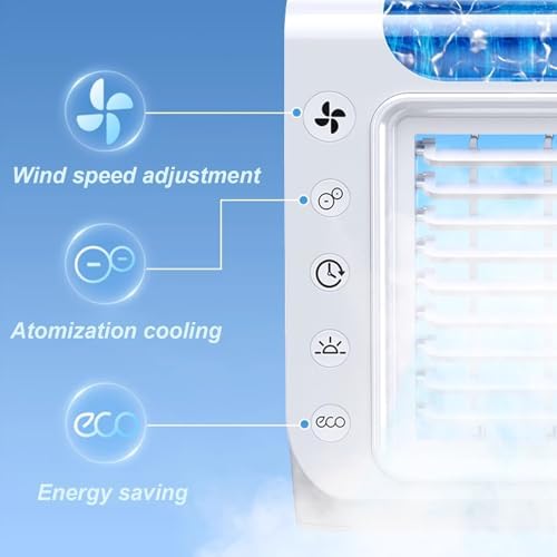 Tragbare, kanallose Klimaanlage mit 6 Windgeschwindigkeiten, breitem Luftauslasswinkel, Timerfunktion, Keine Montage erforderlich, ideal für sofortige Kühlung in jedem Raum