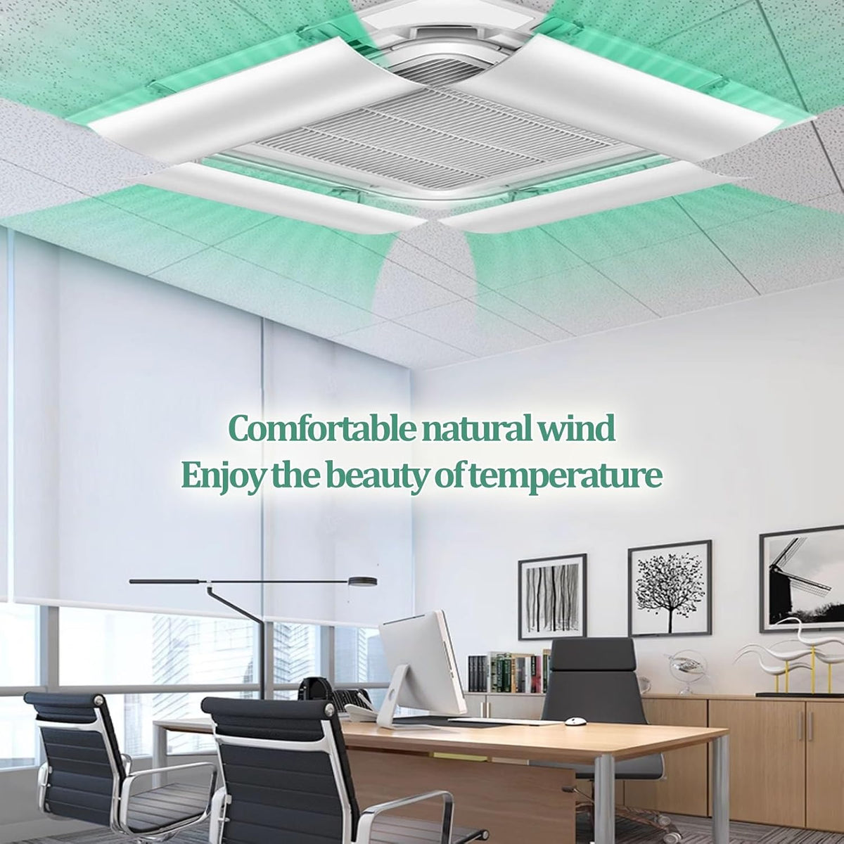 Klimaanlage Windabweiser, Klimaanlage Split Windabweiser, Luftumlenker, Deckenluftabweiser für Büro, Schule, Zuhause, Hotel(7.8x23.6)