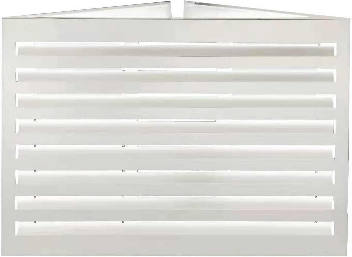 Qventi Abdeckung für Klimaanlage - Anthrazit/Grau - Aluminium - Schutzgitter - Verkleidung - Einfache Montage - Größe S - Außenmaße (LxBxH): 100 x 50 x 75 cm
