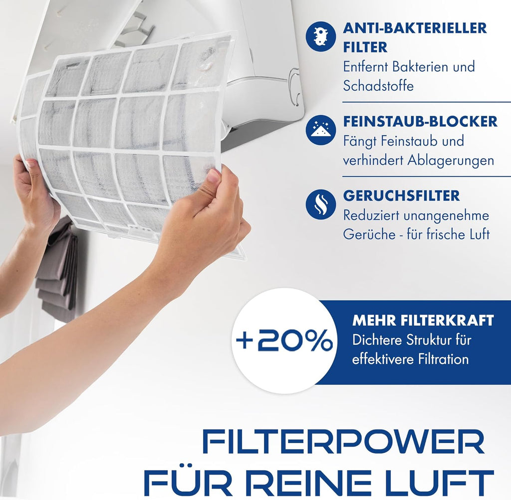 Multi Split Klimaanlage 3 Innengeräte Set (2,6kW + 2 x 3,5kW) Klimagerät Air Conditioner mit Heizfunktion 27000 BTU 7,9kW A++ WiFi/App-Steuerung 4D AirFlow Heizen bis -20°C Vorgefüllt R32