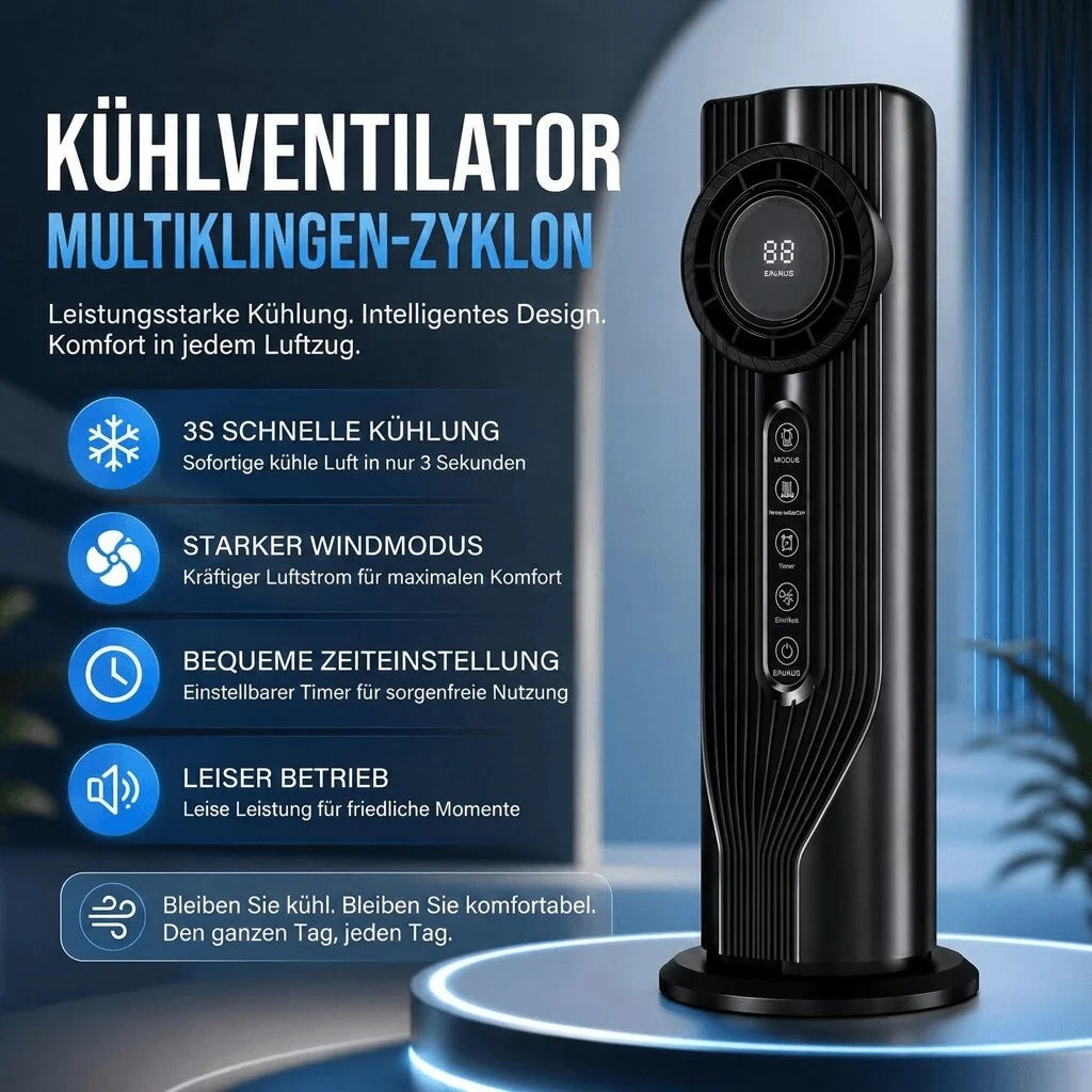 Turmventilator mit Luftbefeuchter | Nebelbrise