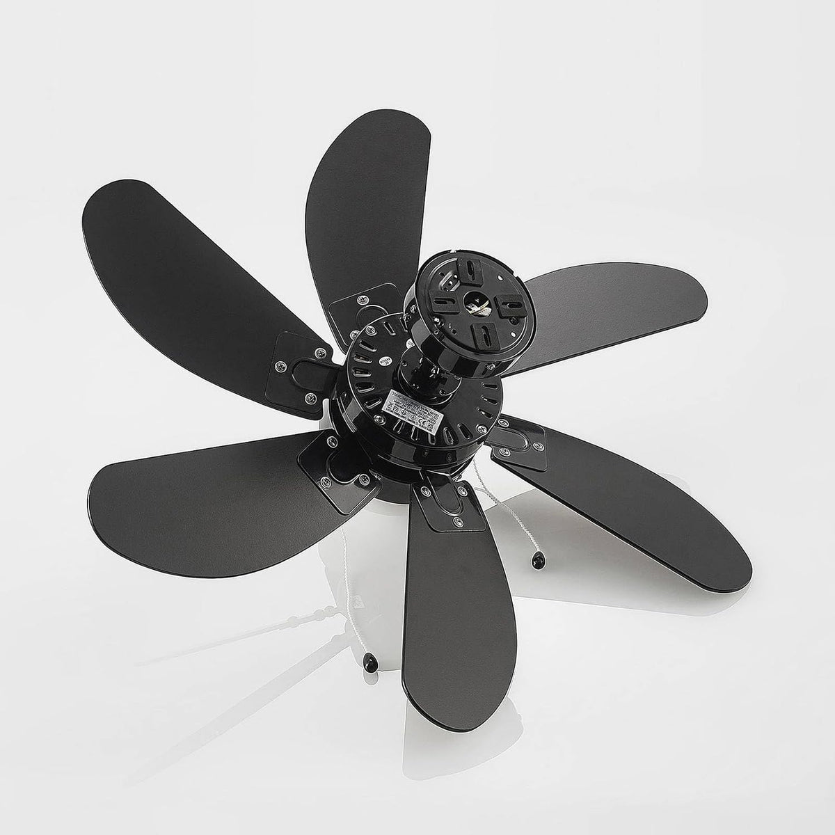 Lindby Deckenventilator mit Lampe Minja (Modern) in Schwarz aus Metall (1 flammig, E14) - Ventilator Wohnzimmerleuchte