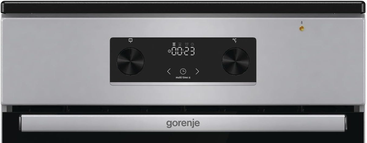 Gorenje GEIT5C61SPG Standherd mit Induktionskochfeld, 50 cm, 70 Liter,Silber, PerfectGrill, AirFry, FrozenBake, Pizza Mode 300°C, AquaClean, Made in Europe, inox