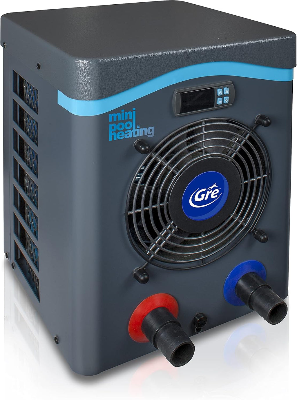 Gre HPM20 – Mini-Wärmepumpe für Aufstellpools bis zu 20 m³, Heizsystem für Aufstellpools, Farbe Grau
