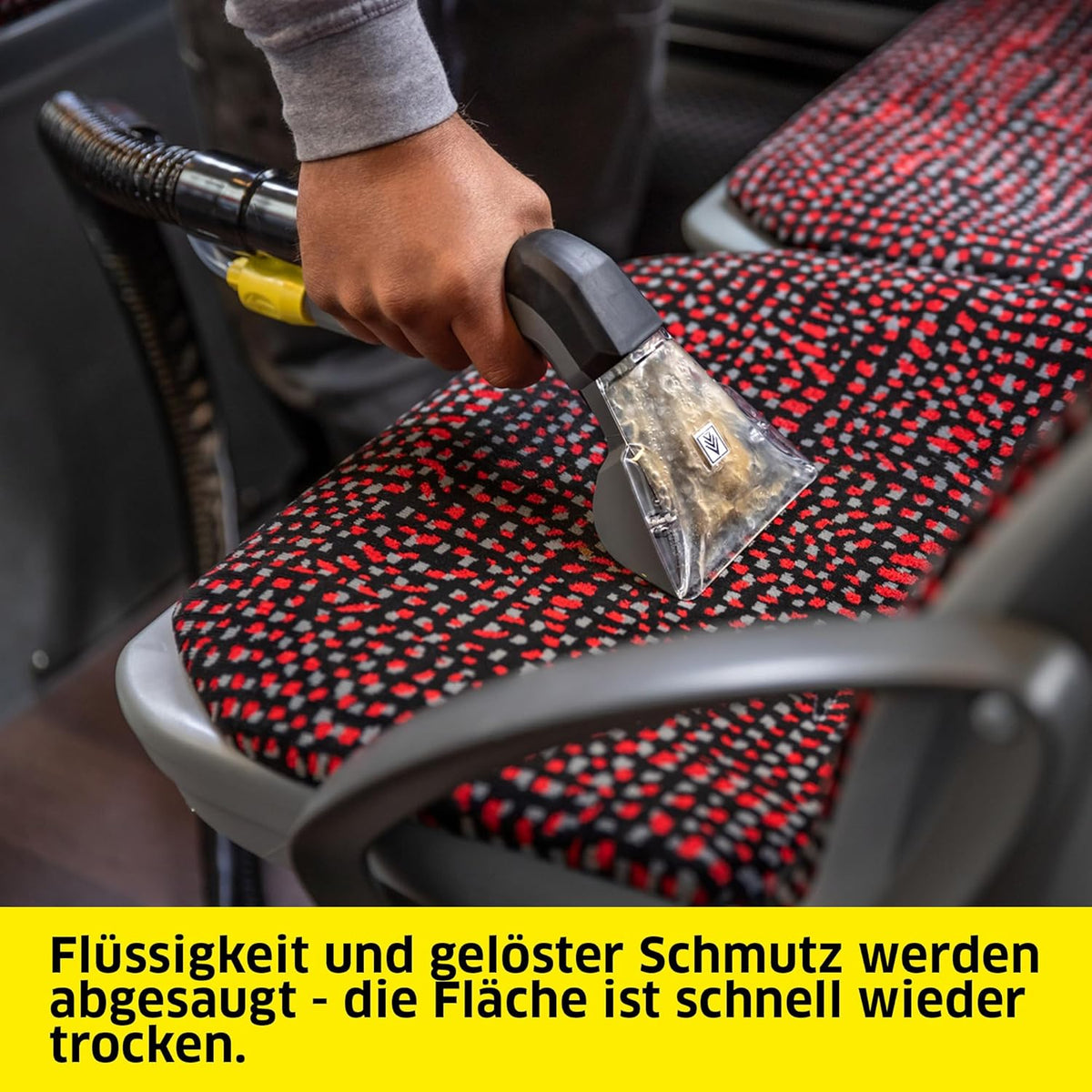 Kärcher Waschsauger Puzzi 8/1, leistungsstark, für die Reinigung von Polstern, Fleckentfernung auf textilen Flächen, inkl. ergonomischer, kurzer Polsterdüse, Schwarz